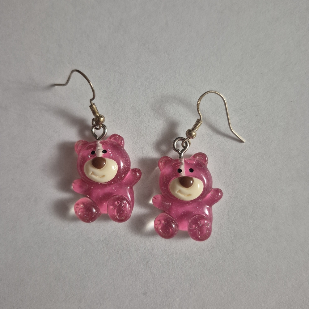 Cute Pink Bear Earrings